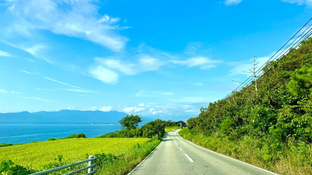 南部海岸线的驾驶风景