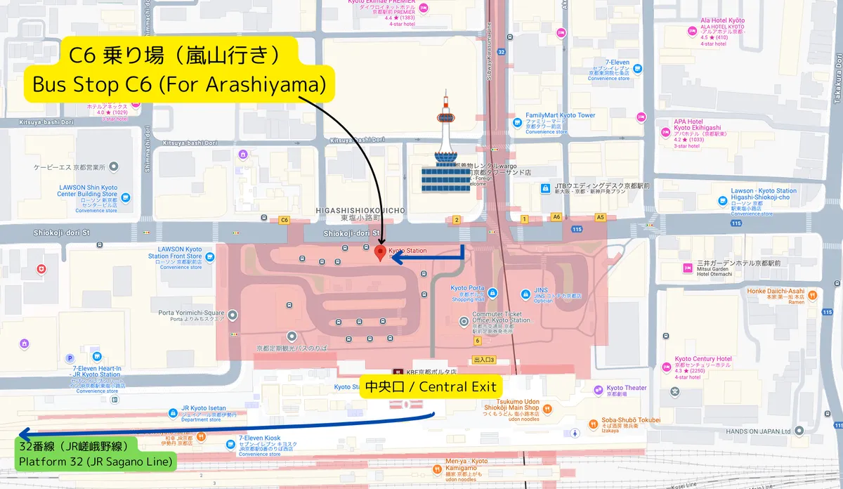 C6乘车点位置图