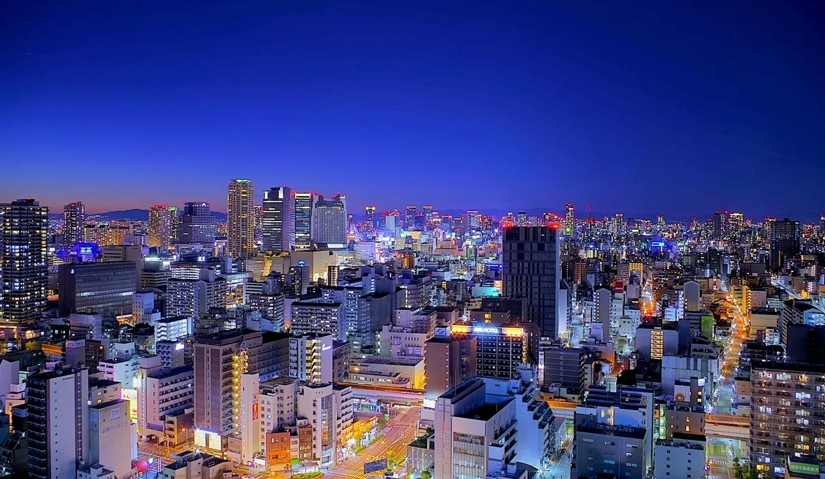 从通天阁眺望的夜景