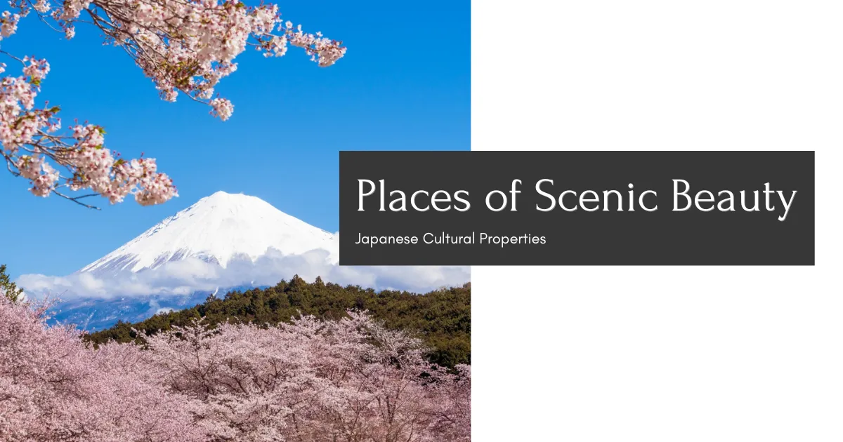 名胜(名勝, meishō): 风景优美、有历史价值的地方。日本指定文化财产。